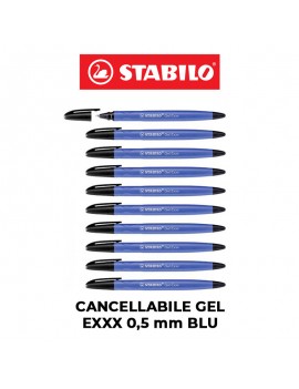 PENNA STABILO CANCELLABILE GEL EXXX 0,5 mm BLU ART.1059369