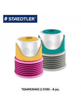 TEMPERAMATITE STAEDTLER CON SERBATOIO 2 FORI IN PLASTICA ART.513007-S