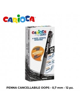 PENNA CARIOCA OOPS  A SCATTO ERASABLE-COLORE NERO TRATTO DA 0.7mm