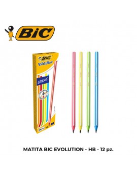 MATITE BIC EVOLUTION HB STRIPES PZ. 12 ART.918487