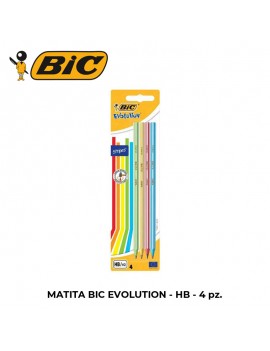 MATITA BIC EVOLUTION HB STRIPES IN BLISTER PZ.4