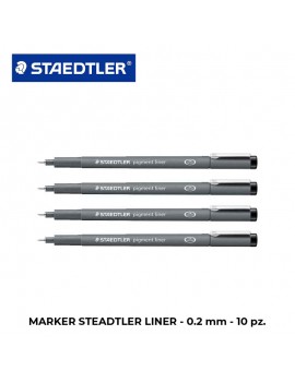 MARCATORE STAEDTLER PIGMENT LINER NERO mm.0,2 ART.30802-9