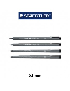 MARCATORE STAEDTLER PIGMENT LINER NERO mm.0,5 ART.30805-9