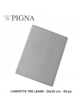 CARPETTE TRE LEMBI PIGNA COLORE GRIGIO 25x33 CM  50 PZ ART.0230016GR