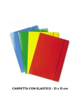 CARPETTA CON ELASTICO COLORE ASSORTITO 1PZ 21X31cm ART.1061