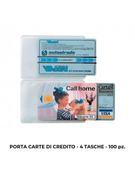 BUSTE PORTA CARTE DI CREDITO SEI ROTA 4 TASCHE ART.485555