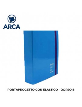 PORTA PROGETTO JUST C/ELASTICO DORSO 8 COLORE BLU ART.81-30BL