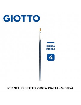PENNELLI GIOTTO SINTETICI PUNTA PIATTA SERIE 600 N°4 ART.670100