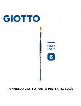 PENNELLI GIOTTO SINTETICI PUNTA PIATTA SERIE 600 N°6 ART.670200