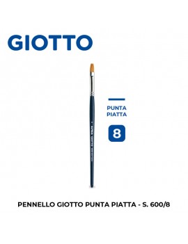 PENNELLI GIOTTO SINTETICI PUNTA PIATTA SERIE 600 N°8 ART.670300