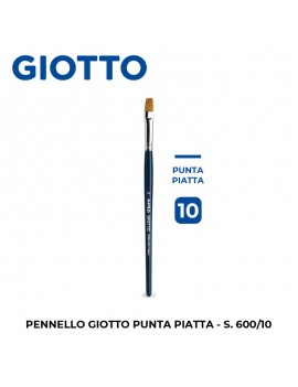 PENNELLI GIOTTO SINTETICI PUNTA PIATTA SERIE 600 N°10 ART.670400