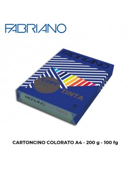 FABRIANO CARTONCINO COLORATO A4 BLU gr.200 FG.100 ART.66521297