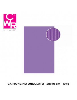 CARTONCINO ONDULATO CM 50x70  VIOLA BLISTER 10 FOGLI