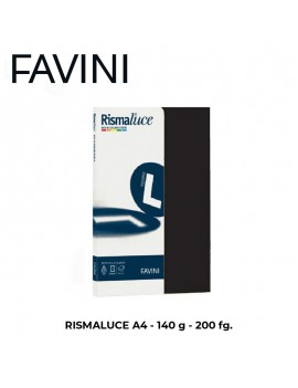 CARTONCINO FAVINI RISMALUCE A4 gr.90 FG.300 NERO ART.A66A304