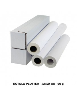 ROTOLO PLOTTER MISURA 42x50mt  90 GRAMMI ART.D42P49