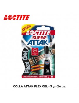 INCOLLATUTTO ATTAK LOCTITE SUPER ATTAK FLEX GEL 3gr 24pz ART.241705