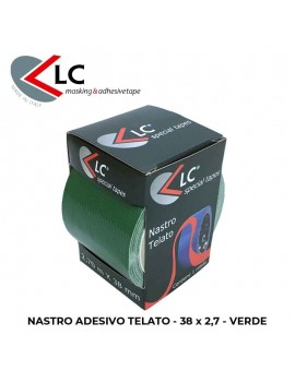 NASTRO ADESIVO TELATO CLC 38X2,7 VERDE ART.3000136