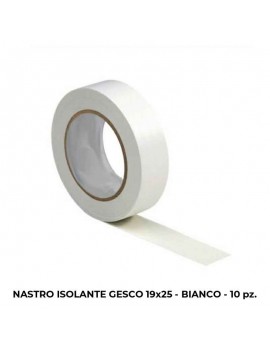 NASTRO ISOLANTE GESCO 19X25 BIANCO CONFEZIONE DA 10 ART.01350023